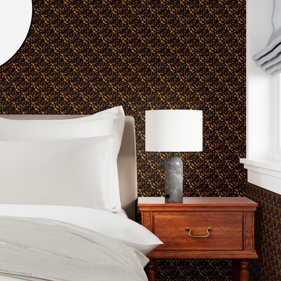 Micro Gold and and Brown Tortoisehell Seamless Repeat Pattern Wallpaper brown tortoiseshell wallpaper