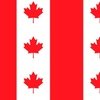 Canadian Flag Colors Red White and Maple Leaves Jumbo 6 Inch Vertical