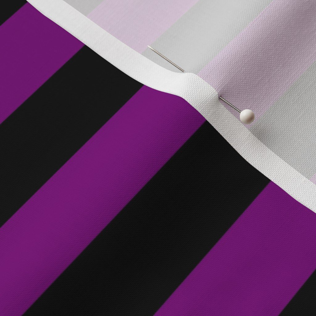 Halloween Holiday 1 inch Black and Zombie Purple Witch Stripes Fabric witch stripe fabric