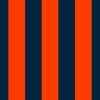 3 Inch Vertical Navy and Orange Cabana Stripes