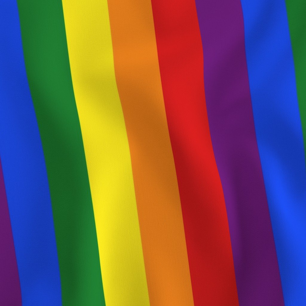 2 inch Vertical Rainbow Pride Stripes Fabric lifestyle view