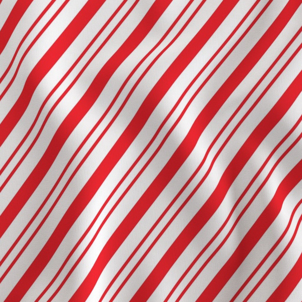 Red Diagonal Christmas Candy Stripes Decor Collection Interior Collection candy cane stripes fabric