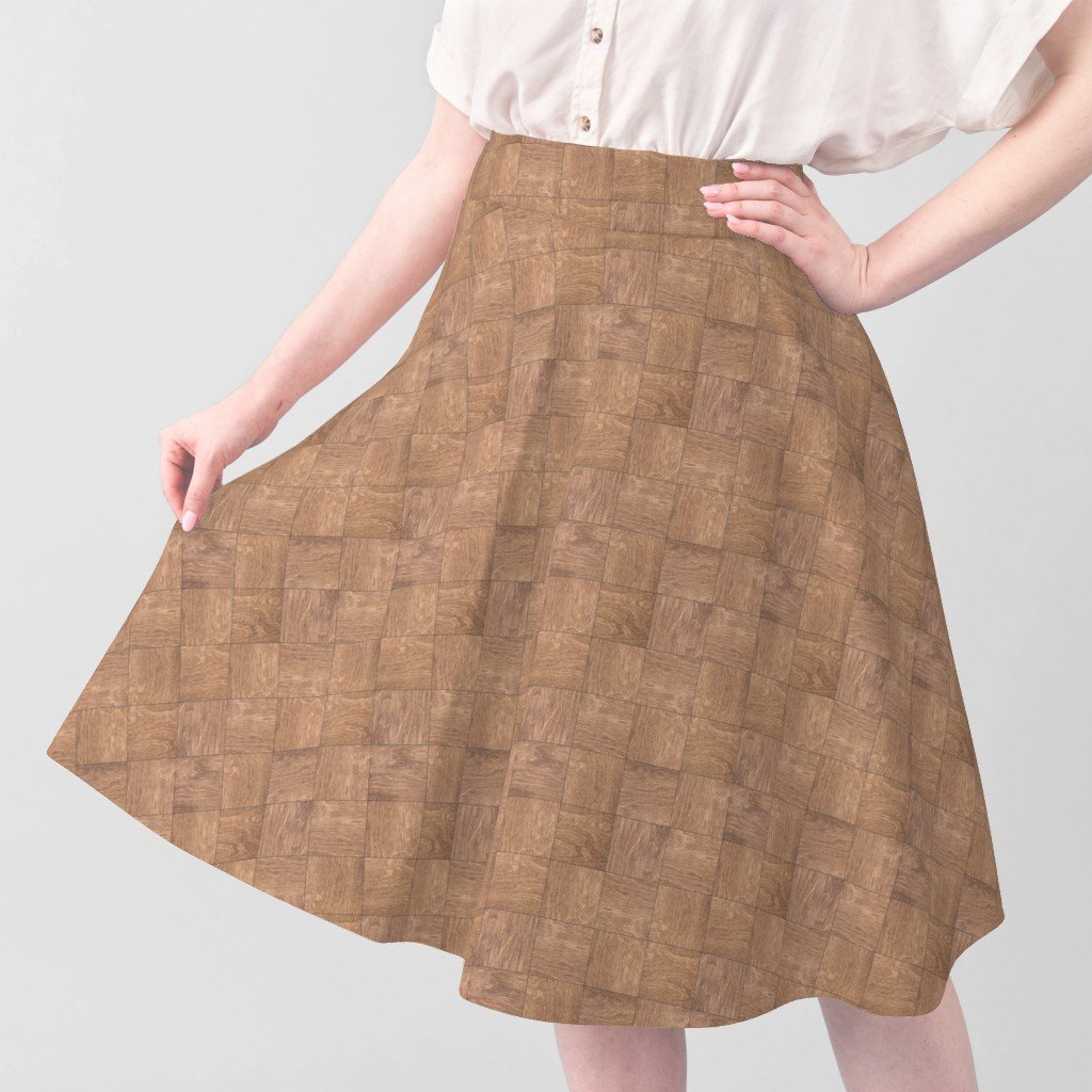 2 inch Pale Wood Checkerboard Chess Pattern Fabric wood parquet fabric