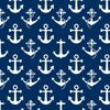 Large Nautical White Sailing Boat Anchors on Blue