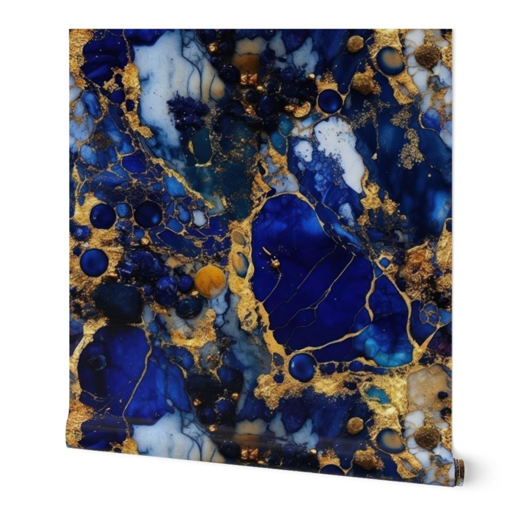 Lapis Lazuli and Gold Alcohol Ink 4 Wallpaper alcohol ink wallpaper