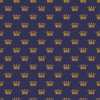 Small 1.5 Inch Gold Crowns on Royal Blue