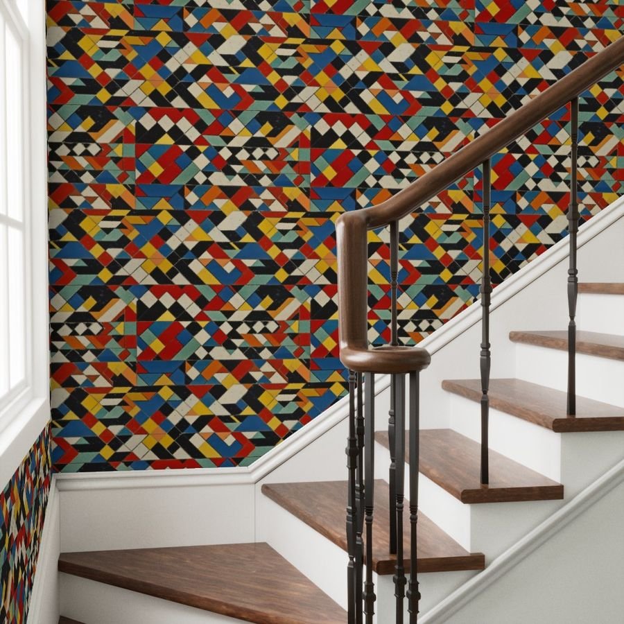 Theo van Doesburg Gouache on Board Pattern Wallpaper abstract art wallpaper