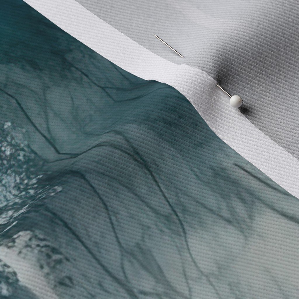 Endless Winter Forest Dreamscape Trees in Misty Forest Fabric winter trees fabric