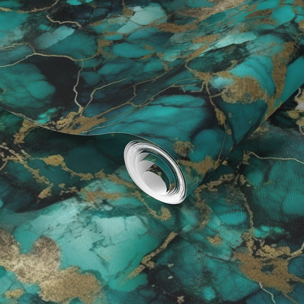 Small Jade and Gold Alcohol Ink 3 Wallpaper abstract birthstone wallpaper
