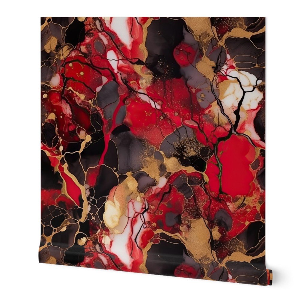 Red Black and Gold Alcohol Ink 3 Wallpaper alcohol ink wallpaper