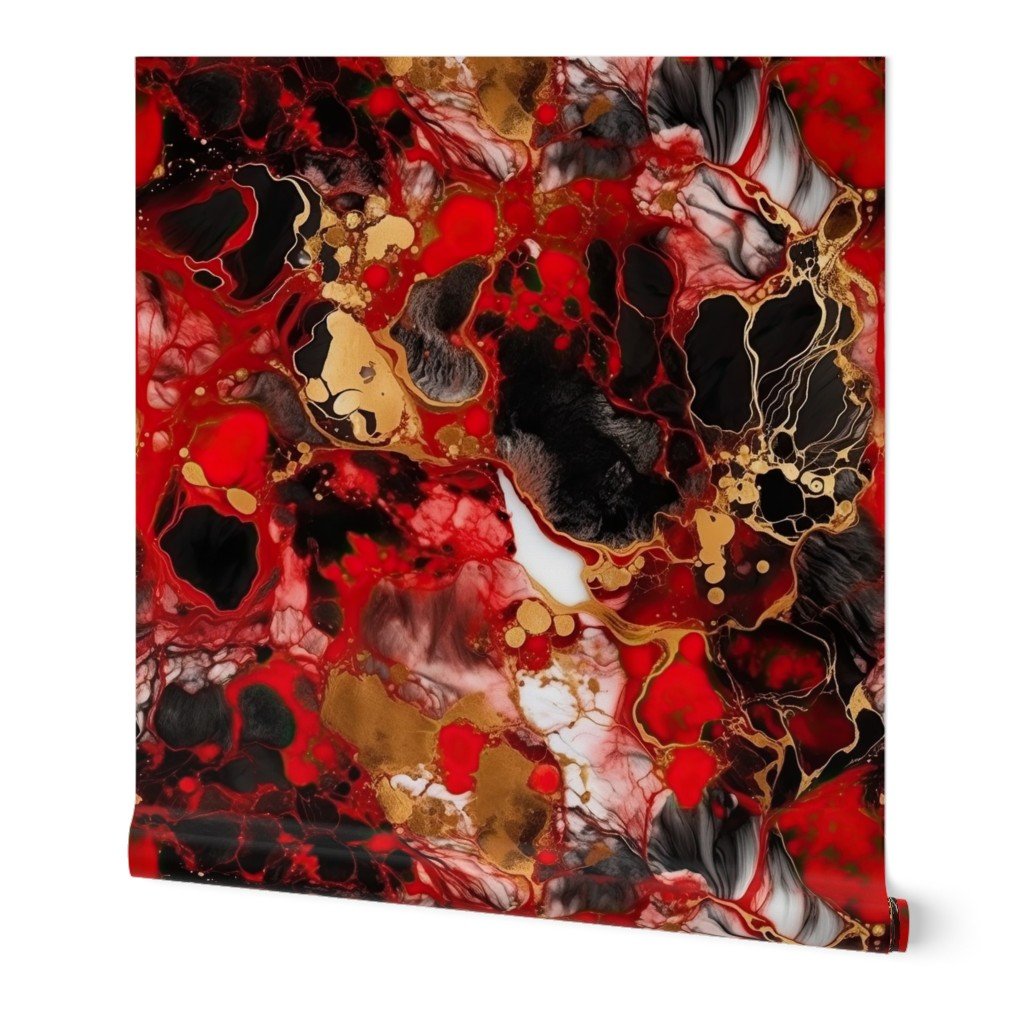 Red Black and Gold Alcohol Ink 4 Wallpaper alcohol ink wallpaper