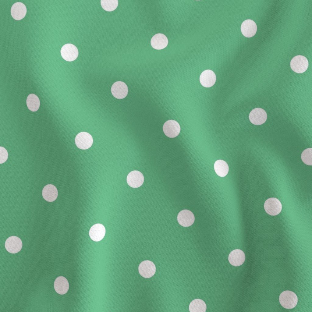 Green Polka Dot Vintage Christmas Gingham Spots Fabric yellow gold dots fabric