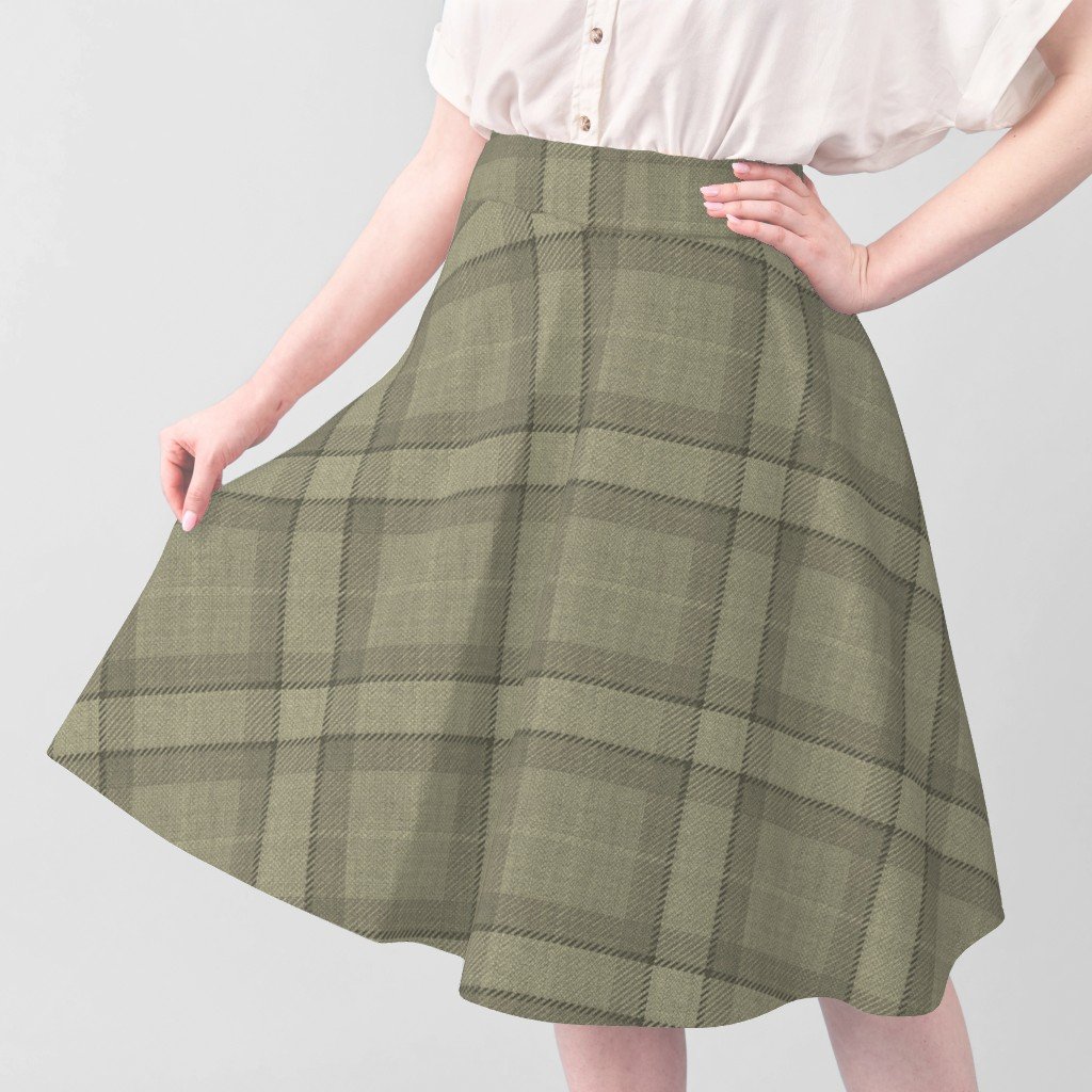 Yellow Gold Vintage Christmas Tartan Plaid Fabric lifestyle view