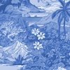 Vintage Hawaiian Landscape in Light Blue Porcelain Glaze