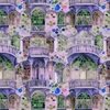 Barcelona House Architectural Detail in Windows Columns Arches and