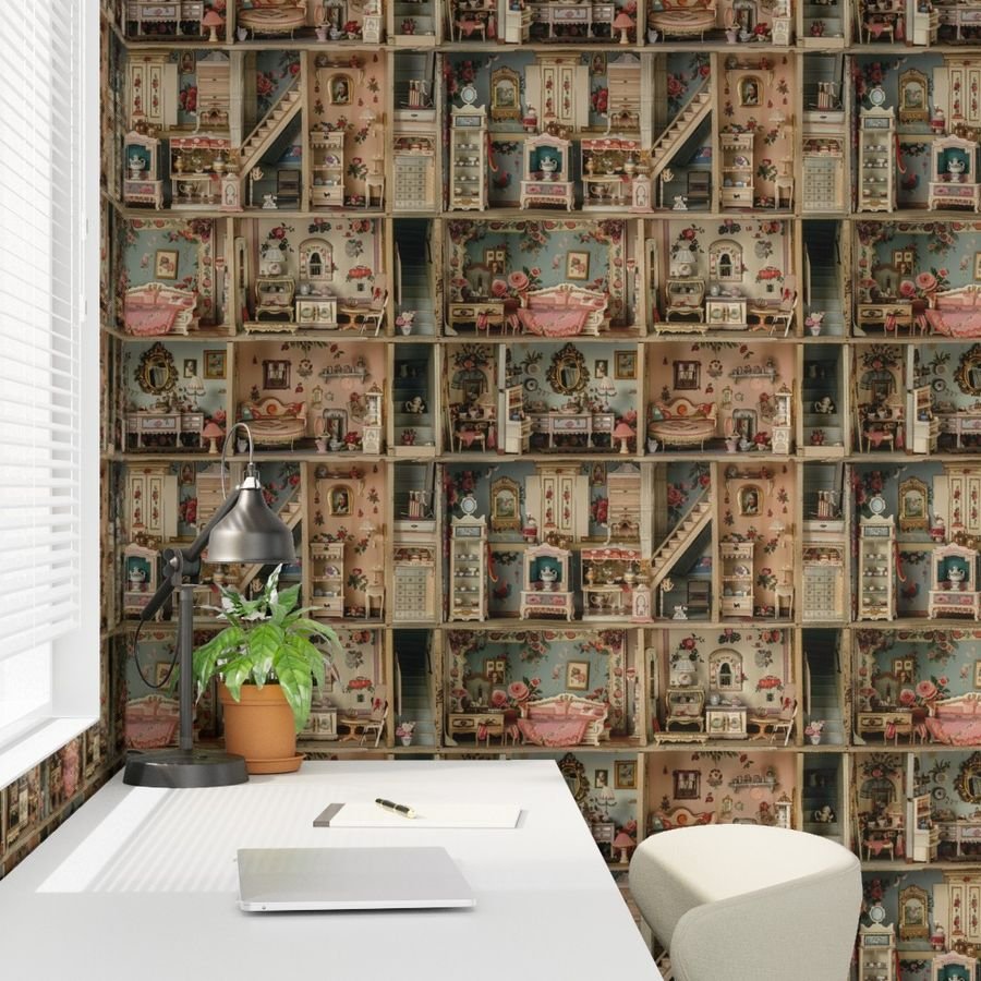 Quaint and Charming Dollshouse Rooms with Ditsy Decor 3 Wallpaper doll house wallpaper