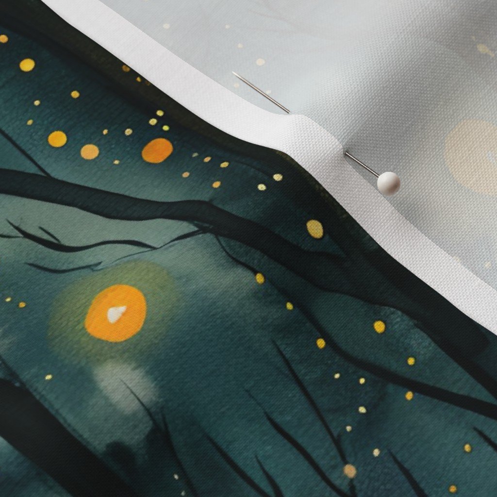 Mystic Firefly Forest A Glow in the Dark Fabric firefly glow fabric