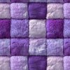Large Violet Faux Fur Patchwork Fabric - Luxurious Plush Texture