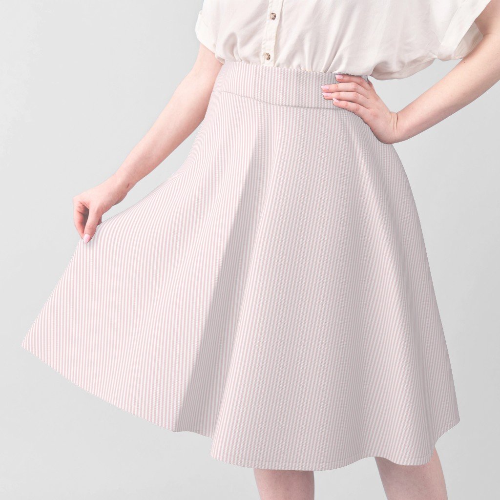 Soft Blush Pink Pinstripe in an English Country Garden Fabric english garden fabric