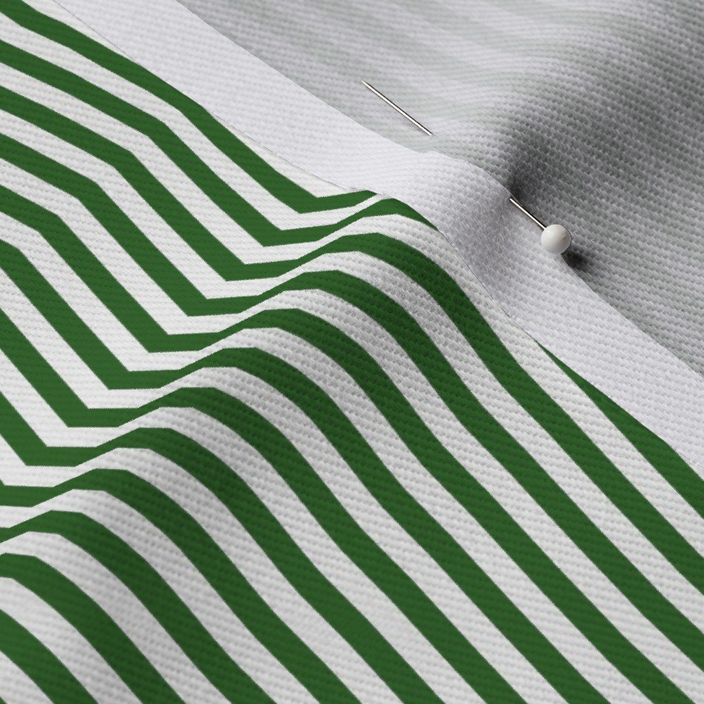 18th Hole Green and White Pinstripe Dad Edit Fabric golf fabric