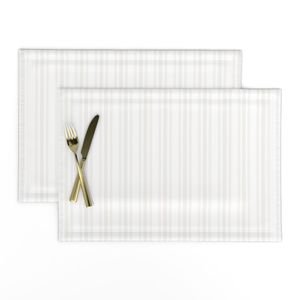 Light Dove Grey Thin Ticking Stripes on White Interior Collection Home Decor Collection light placemat design