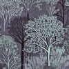 New England Endless Forest Trees in Twilight Blue Winter
