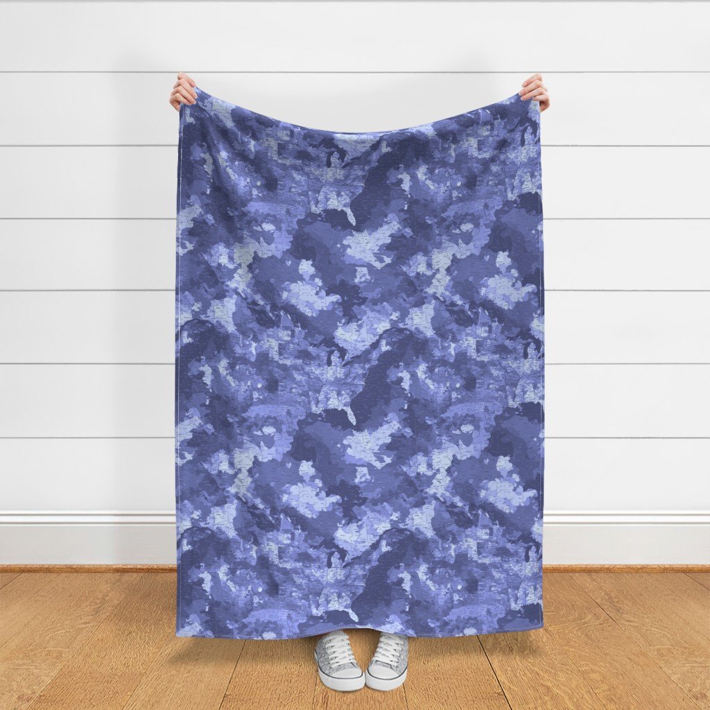USA State Outline Navy Camouflage Repeat Fabric geography fabric
