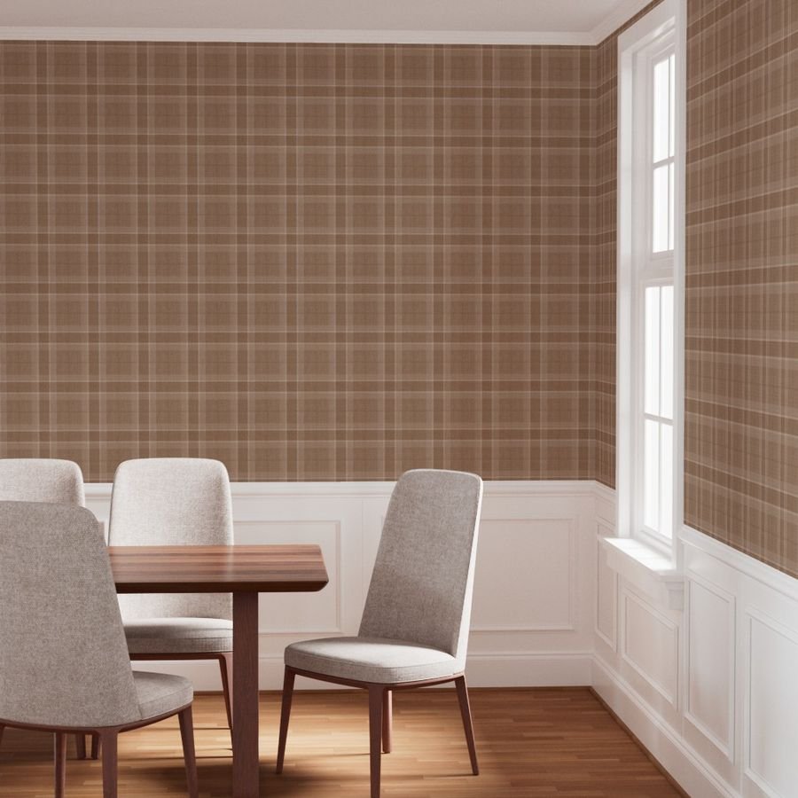 Light Abe t Wool-Texture Tartan Plaid Fabric Wallpaper design wallpaper