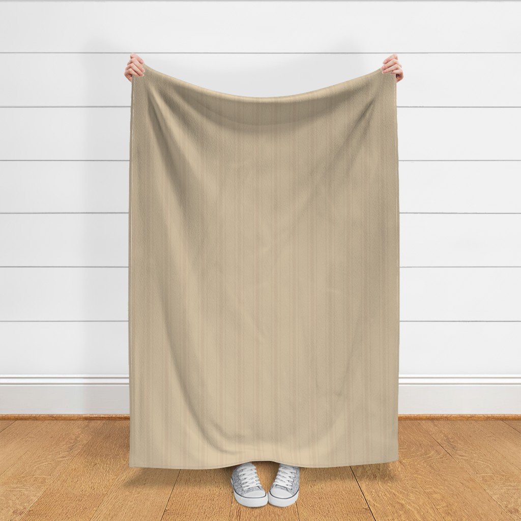 Tonal Warm Beige Tailored Ticking Stripe Cottage Farmhouse Wide Strip Fabric stripe pattern fabric