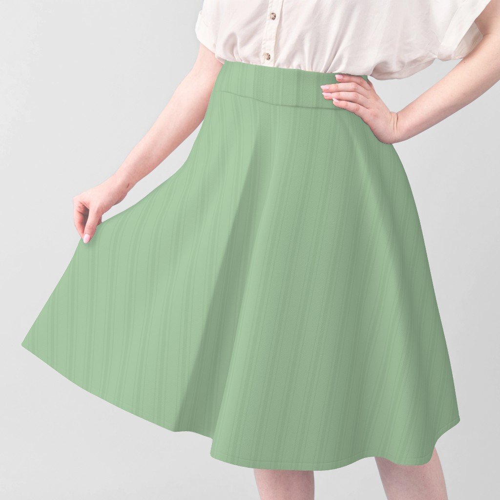Tonal Fresh Green Tailored Ticking Stripe Cottage Farmhouse Small Sca Fabric stripe pattern fabric