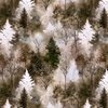 Small Endless Winter Tree Dreamscape Trees in Earthy Misty Forest