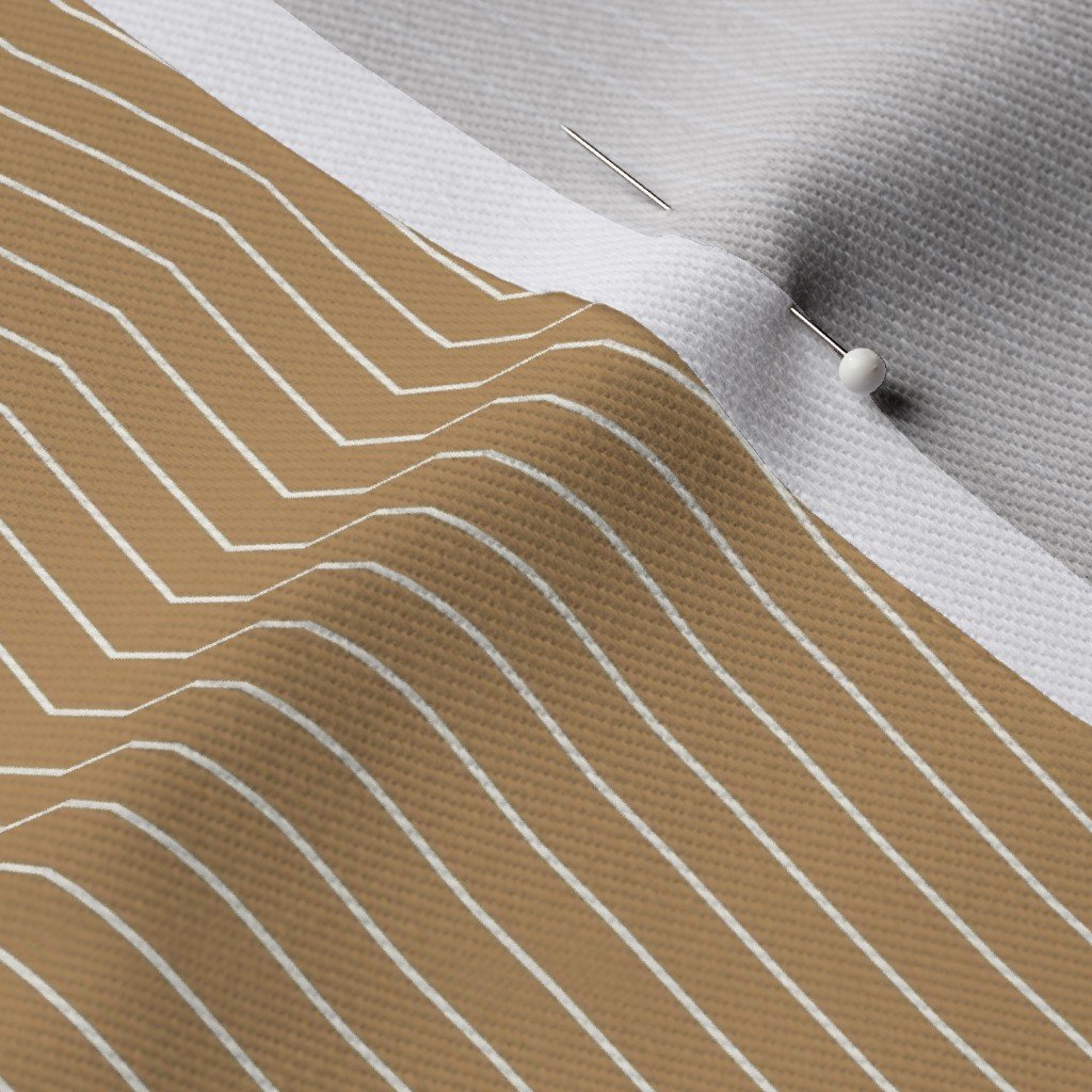 Classic White Pinstripe on Camel Tan Office Stripe Pattern Fabric corporate fabric