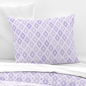 Small Sun Faded Mediterranean Diamond Pattern in Soft Orchid Lavender Decor Collection Interior Collection dusty lilac pillow sham design