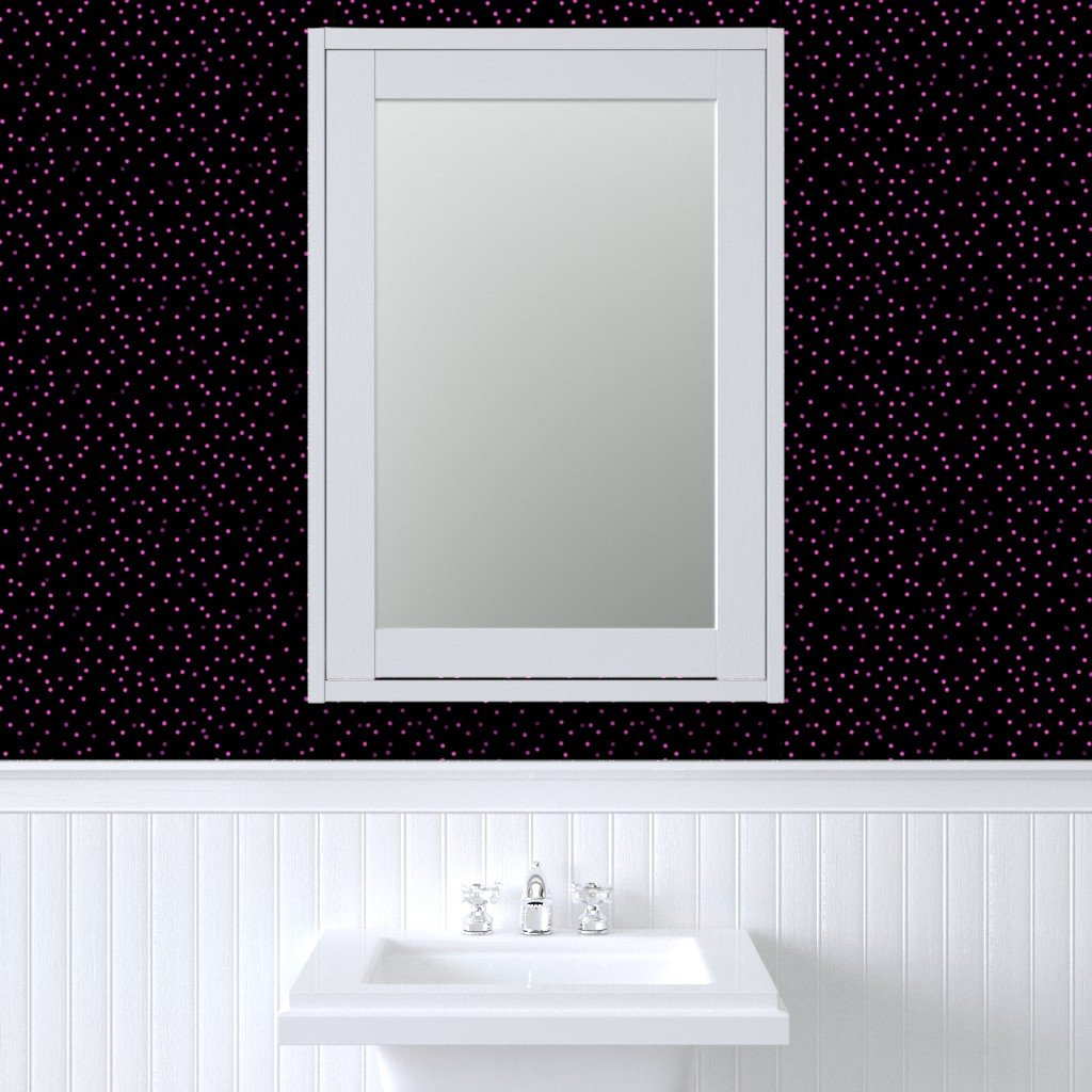 Halloween Enchanted Glow Pink Black Seamless Pattern Wallpaper enchanted wallpaper