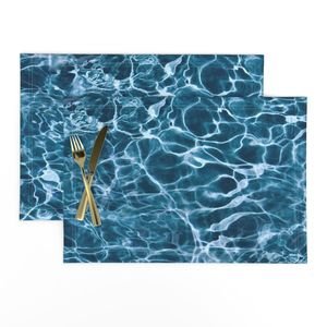 Naxos Aegean Blue Water Ripples Home Decor Collection Design Collection island cove placemat design