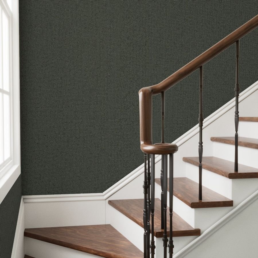 Classic Black and Sage Green 1/2 Inch Grid Wallpaper sage green grid wallpaper
