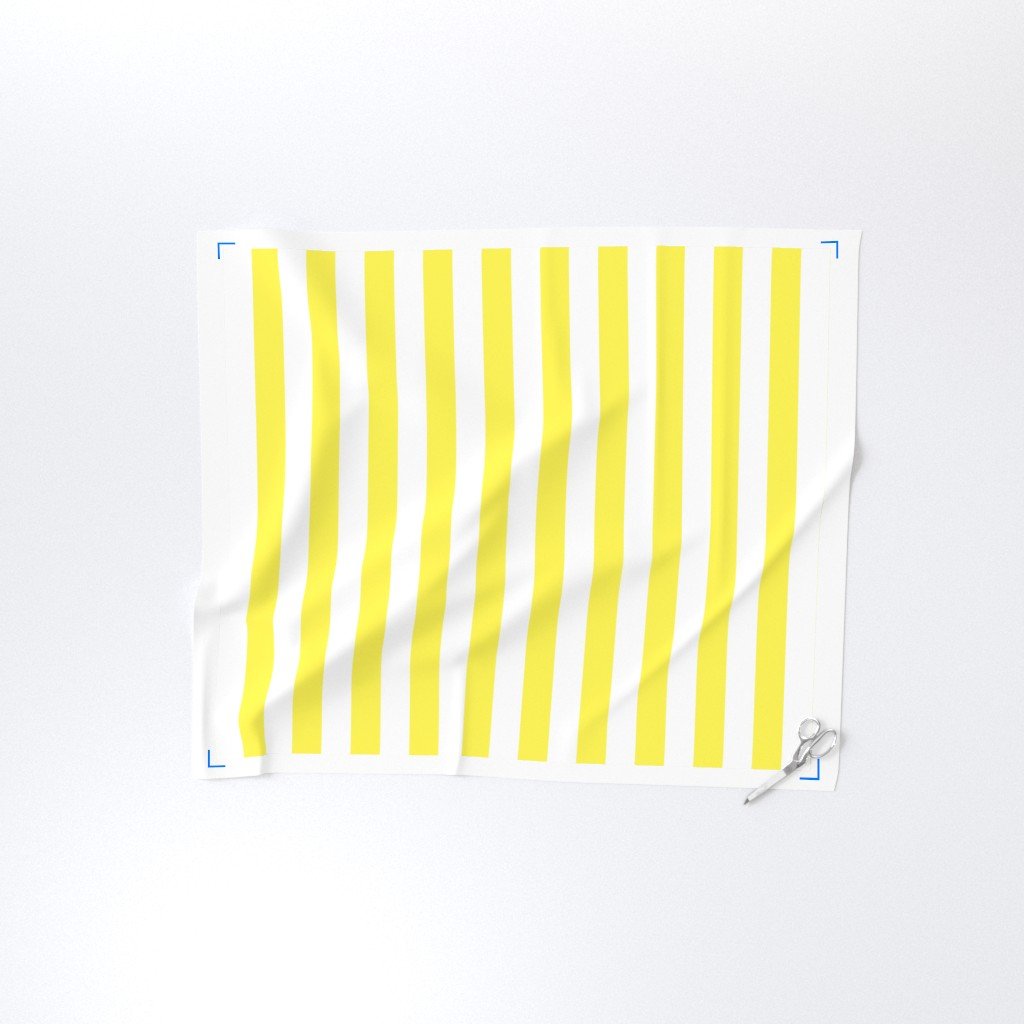 Lemon Yellow 2 inch Wide Cabana Stripes Fabric tent stripes fabric