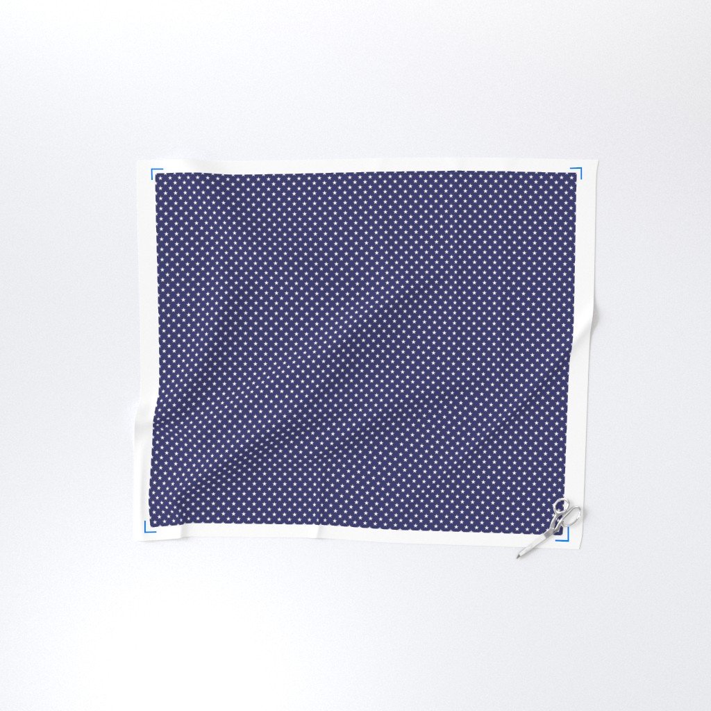 USA Flag White Stars on Blue Fabric 4th july fabric