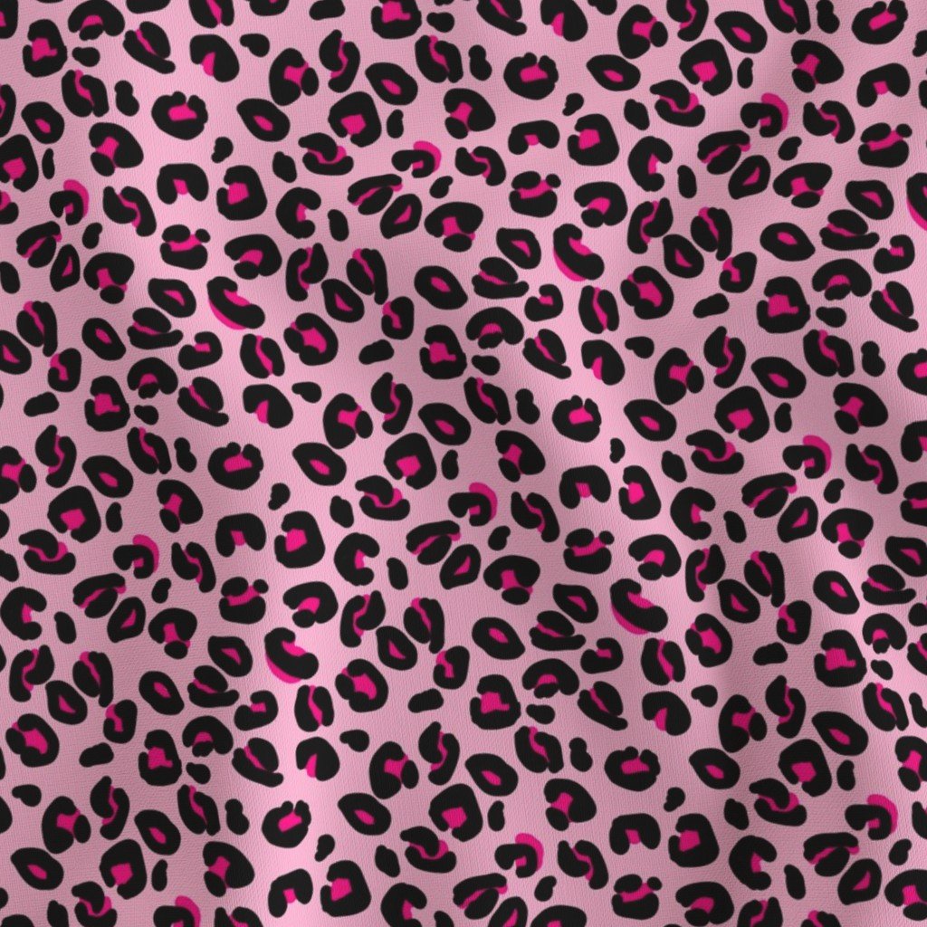 Leopard Spots Pink Fabric hot pink fabric