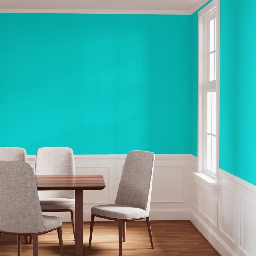 Bright Neon Aqua Blue Solid Coordinate Wallpaper bright neon wallpaper