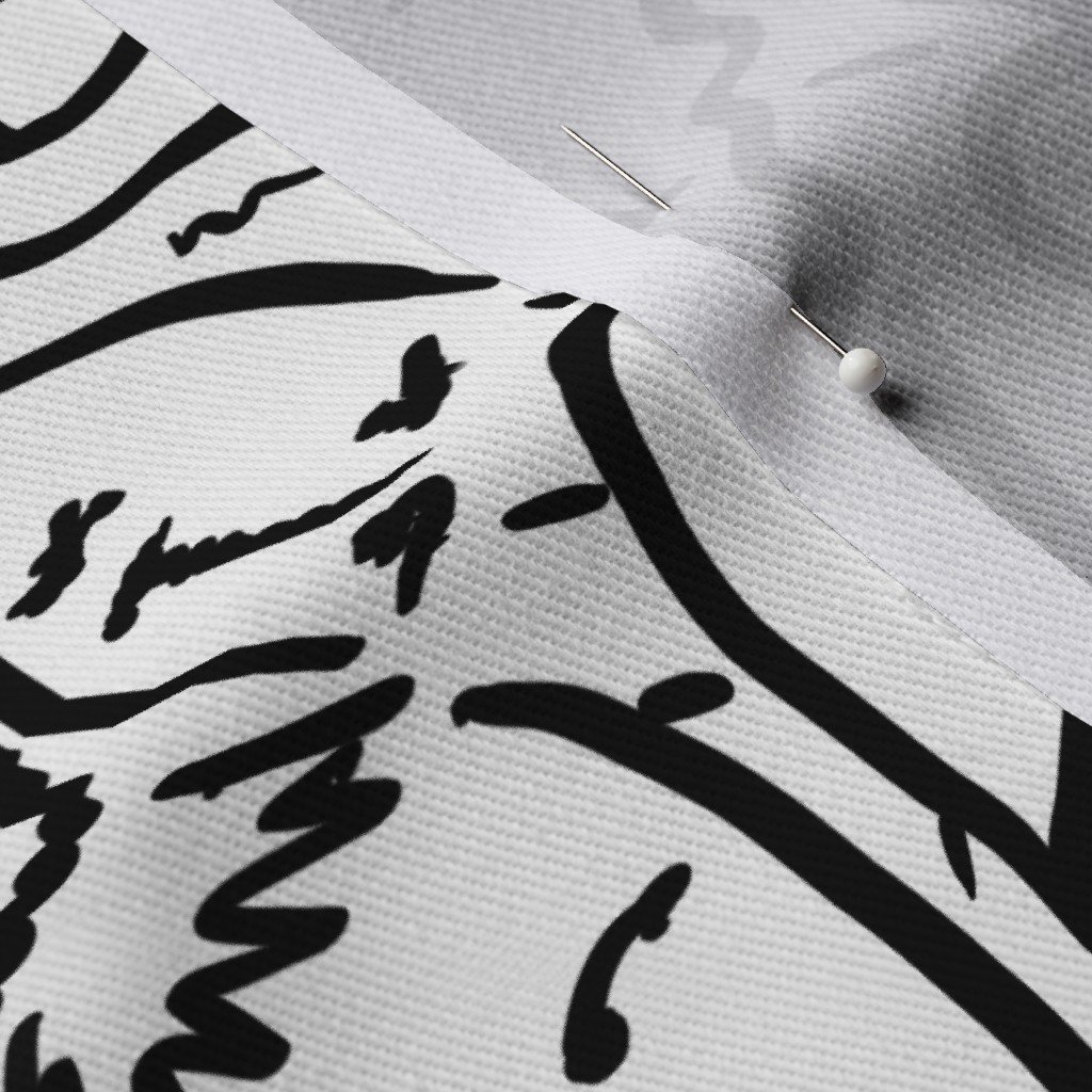 Elio Hearts in Black and White Fabric faces and hearts fabric