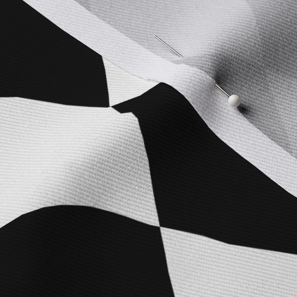 Black and White Small Modern Diamond Pattern Fabric diamond pattern fabric