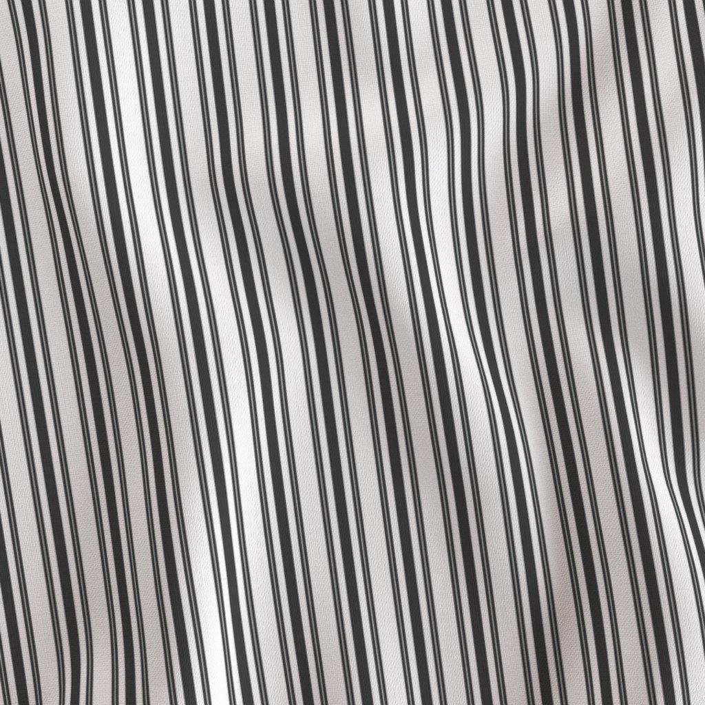 Trendy Large Black Tarp Black French Mattress Ticking Double Stripes Fabric black ticking fabric