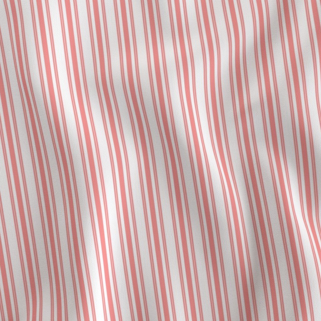 Trendy Large Coral Rose Pastel Coral French Mattress Ticking Double Fabric coral rose fabric