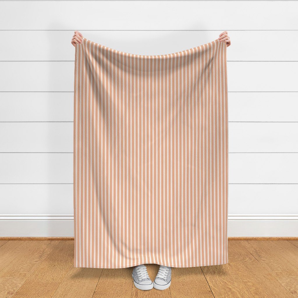 Trendy Large Orange Soda French Mattress Ticking Double Stripes Fabric soda ticking fabric