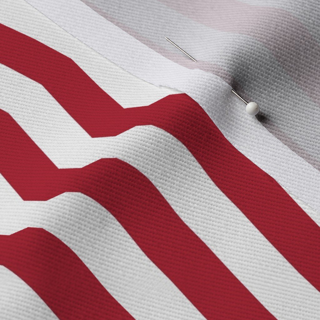 Small Vertical USA Flag Red and White Stripes Fabric white and red stripe fabric