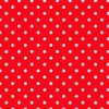 Carmine Red and White Polka Dots