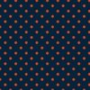 Navy and Orange Polka Dots