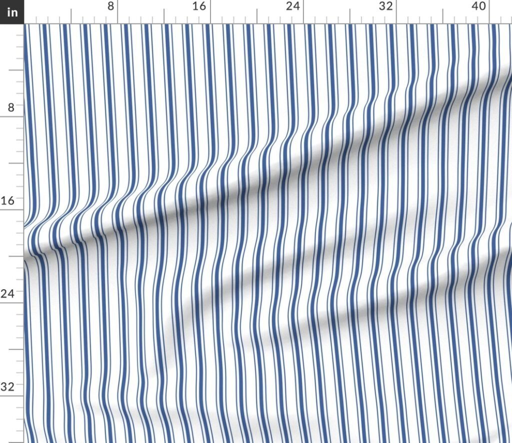 Mattress Ticking Dark Blue Fabric design