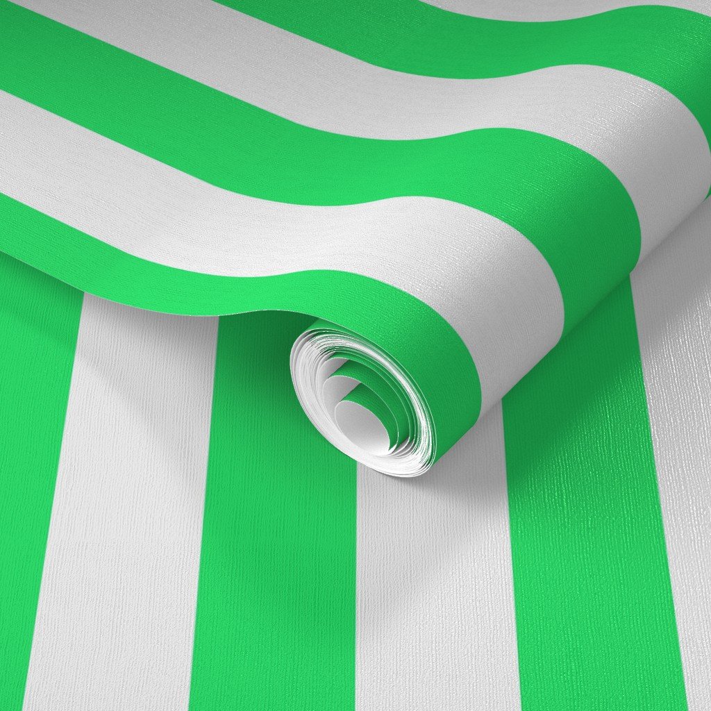 Lime Mojito Green Vertical Tent Stripes Florida Colors of the Wallpaper vertical stripes wallpaper